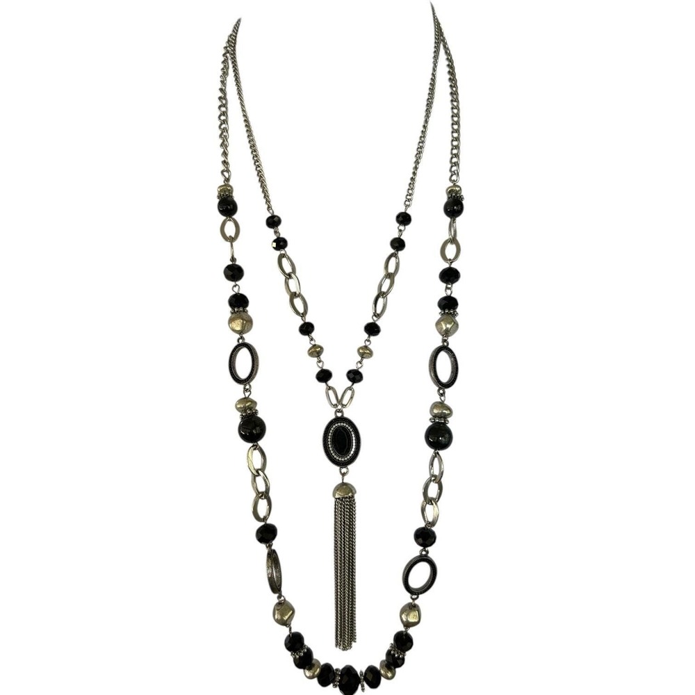 Ruby Road Layered Beaded Tassel Necklace Long Fashion Jewelry Statement